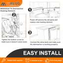 WD05X30818 WD05X24776 WD05X21294 Dishwasher Heating Element Compatible for GE Dishwasher Heating Element WD05X30818 by MIFLUS