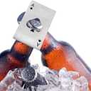 10Pack Ace of Spades Bottle Opener, Durable Stainless Steel Poker Opener Portable Beer Bottle Cap Opener, Playing Card Can Openers Credit Card Size Bar Party Tools for Your Wallet & Shirt Pocket (Black/Silver)