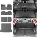 powoq Floor Mats Compatible with 2022-2024 Ioniq 5 Backrest Mat Trunk Mat Cargo Liner Cargo Mat TPE Replacement for 2022 2023 2024 Ioniq 5 Accessories (Trunk Mat+Backrest Mat+Floor Mats)