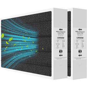 2 Pack X6672 16x25x5 MERV 16 Filter Compatible with Lennox X6672 and Lennox HCC16-28 Healthy Climate Carbon Clean MERV 16 Home Furnace Filter for HVAC System, Part Number HCF16-16, HCF16-10