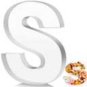 Mifoci 13.7inch Cardboard Letter Boxes Charcuterie Letters Board Fillable Reusable Trays Alphabet Serving Platter for Food Chocolate Candy Decoration Baby Shower Party Anniversary(Letter S)
