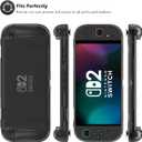 2 x ProCase Protective Cover for Nintendo Switch 2 2025, Case with Ergonomic Grip, Shell for Switch 2, Soft TPU Protector Accessories, Anti-Scratch, Easy to Install -Transparent Black