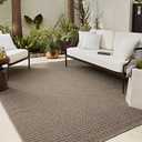 Loloi Chris Loves Julia Providence Natural/Graphite 7'-6" x 10' Area Rug | PRC-05 Indoor/Outdoor Approx. 8x10 Beige Living room Dining room Bedroom, Organic, Versatile, Area Rug
