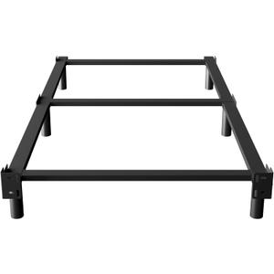 EMODA 7 Inch Twin XL Bed Frames Base for Box Spring and Mattress, 6 Legs Support Sturdy Metal Platform Tool-Free and Easy Assembly, Black