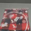 Set of 4 Happy Winter Snowflake Merry Christmas Tree Red Castle Deer with Snowman Cotton Linen Throw Pillow Case Cushion Cover Decorative for Sofa Living Room Square 24X24 Inches