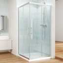 Corner Shower Door 36" x 36" x 72", Glass Shower Enclosure, Brushed Nickel | 1/4" SGCC Tempered Glass, Double Sliding, Magnetic Waterproof Seals, Easy Clean, Adjustable Width, Shower Base Not Included
