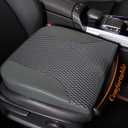 kingphenix Car Seat Cushion  Memory Foam Pad for Driving Comfort  Boosts Height and Relieves Coccyx & Lower Back Pain  Car, Truck, Office Chair (Leather & 4D Mesh Gray)