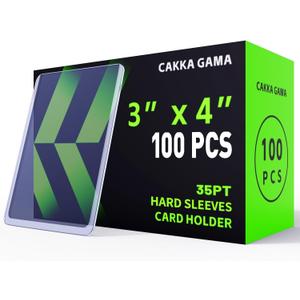 100 PCS Hard Plastic Card Sleeves, Premium Baseball Trading Sports Card Holder Protectors (100 Hard Sleeve)