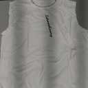 Verdusa Men's Graphic Tank Tops Summer Sleeveless Letter Crew Neck Shirt Tops Light White Small