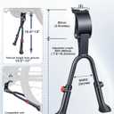 WSDCAM Bike Kickstand, Adjustable Double Legs Bicycle Kick Stands for 24-29 Adult Bikes, Aluminum Alloy Kickstand Non-Slip Center Mount for Mountain, Road, Cargo Bike, Auxiliary Bicycle Repair Tool