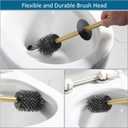 BVL Toilet Brush and Hoder Set Brushed Gold Freestanding for Bathroom