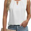 Blooming Jelly Womens Business Casual Tank Top Summer Sleeveless Outfits 2025 Spring Trendy Dressy Work Shirt (Large, White)