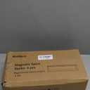 4 Pack Strong Magnetic Spice Rack Organizer for Refrigerator and Microwave Oven, Metal Fridge Shelf, Space Saver for Kitchen Organization and Storage, Black (No Jars)