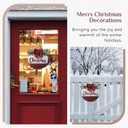 Christmas Sign for Front Door Wall Decor - Walasis Merry Christmas Signs Hanging for Indoor with Buffalo Plaid Bow Farmhouse 12 inch Red Xmas Wreath Hanger Decorations