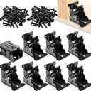 WUWEOT 8 Pack Table Leg Folding Brackets, Self-Locking Hinge Hardware with Screws, Extension Collapsible Shelf Bracket Support for Bed Leg, Wall Shelf, Saving Space