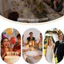 60PCS White Plastic Plates with Gold Rim, Disposable Heavy Duty Plastic Plate, Fancy 30 Dinner and 30 Dessert Plates for Party and Wedding