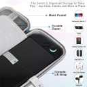 Carrying Case for Nintendo Switch 2 Model(2025), Portable Hard EVA Shell Travel Pouch with 10 Game Card Slots, Velvet Interior, Mesh Pocket, Water-Resistant, Lightweight Carrying Bag, Silver-Gray