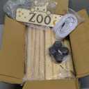 Stuffed Animal Storage Zoo Tower,56In Wooden Large Stuffed Animal Holder Organizer with Wheels,Stuffy Plushies Storage with Elastic Band&Mesh Bottom,Toy Storage Organizers for Playroom Bedroom Nursery