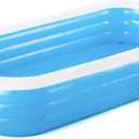 H2OGO! Blue Rectangular Inflatable Family Pool (10' x 6' x 22")