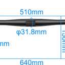 Gravel Bike Handlebar Aluminium Alloy PRO External Swing Angle Handlebars, Suitable for Touring bike, Long Time Riding. 31.8mm,510mm*640mm