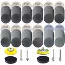 240Pcs 2 Inch Sanding Discs, Assorted 80 to 5000 Grit Silicon Carbide Hook & Loop Sandpaper with 1/4" 1/8" Shank Sanding Pads and Foam Buffering Pad for Wood Metal Car (2 inch 80-5000 Grit)