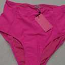 Tempt Me Women High Waisted Swimsuit Bikini Bottoms - Tummy Control Swim Bottom Full Coverage Bathing Suit with Pockets 2025 (Small, Hot Pink)