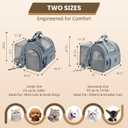 Lollimeow Expandable Cat Carrier Backpack for Large Cats - Airline Approved Pet Carrier Backpack for Small Dogs, Hiking & Travel, Waterproof with Breathable Mesh, 14lbs Capacity (Light Grey, Standard)