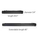 TRANSON Durable Poster Storage Tube with Straps 24"-40" Extendable for Blueprints, Artwork, Maps, Posters Color Black (1 Pack-Black)