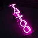 Tattoo Neon Sign - Vibrant Pink LED Wall Light for Tattoo Shops & Trendy Spaces, USB-Powered with Hanging Kit, Eye-Catching Decor for Artists & Shop Owners