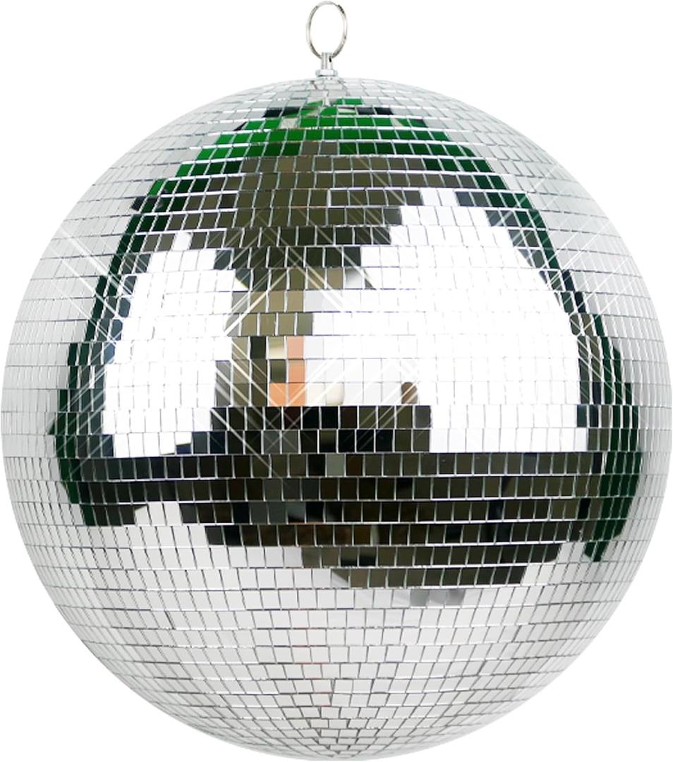 16-Inch Large Disco Ball  Big Hanging Mirror Ball Disco Ball Decor for Disco Party Decorations, Weddings, Events, Disco Christmas Decor, and Home Celebration
