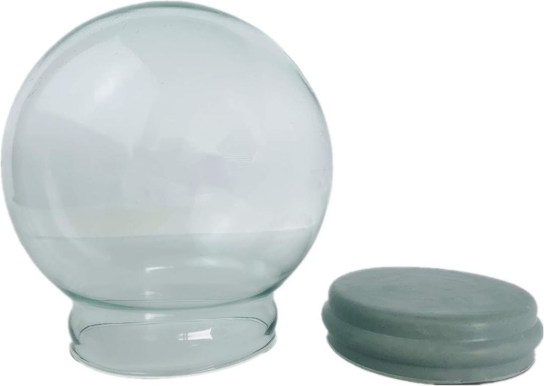Youda Home Decoration DIY Empty Glass Snow Globe Kit (D120mm) - Water Globe Accessories
