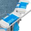 2025 2 Sets Poolside Storage Basket with 2 Cup Holder & Pole Hanger, Hold 12KG+,Toy Holder Storage for Towels Drinks Pool Accessories Bar for Most Frame Above Ground Swimming Pools
