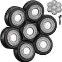 7D Black Electric Razor Replacement Blades - Universal 7 Blade Head Shaver for Men