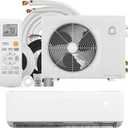 GarveeHome 12000 BTU Mini Split Air Conditioner Heat Pump System, 19 SEER2 115V Ductless AC Cool Up to 750 Sq. Ft, Compatible with Alexa, Complete Installation Kit, No WIFI, White