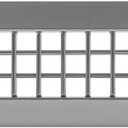 Repa Market 21" x 3" Inch Air Grille for Round Spiral Ducts - Adjustable Double Louvre Blade - Galvanized Ventilation Cover - Side Fit Round Surface Canal Ducting from 7" to 15.75" Inches