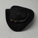 Women Sparkly-Rhinestone Western-Cowgirl-Hat Glitter-Bling Cowboy-Hat Felt-Rodeo-Hat for Disco-Party Medium/Large