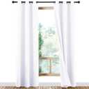 NICETOWN White Cold Reducing Blackout Curtains 84" Long, Full Light Blocking Drapes with Liner, Thermal Insulated Draperies for Hall, Villa (2 Pieces, 42" Wide Each Panel, Pure White)