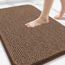 Arotive Bathroom Rugs 30x20, Extra Soft Absorbent Shaggy Chenille Bath Rugs, Machine Washable Rubber Backing Non-Slip Bath Mats for Bathroom Floor Tub and Shower, Home Decor Accessories, Mocha