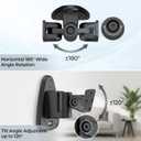 Upgraded Universal Metal Speaker Wall Mount, Swivel & Tilt, Speaker Mount for Small Speakers with 1/4-20, M4 M5 M6 Thread & Keyhole, For Samsung, Bose, JBL, Klipsch, Sony, Built-In Level, 2 Pack