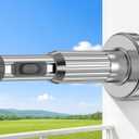 Heavy Duty Tension Curtain Rod No Drilling 41-166 Inch One-Click Adjustable