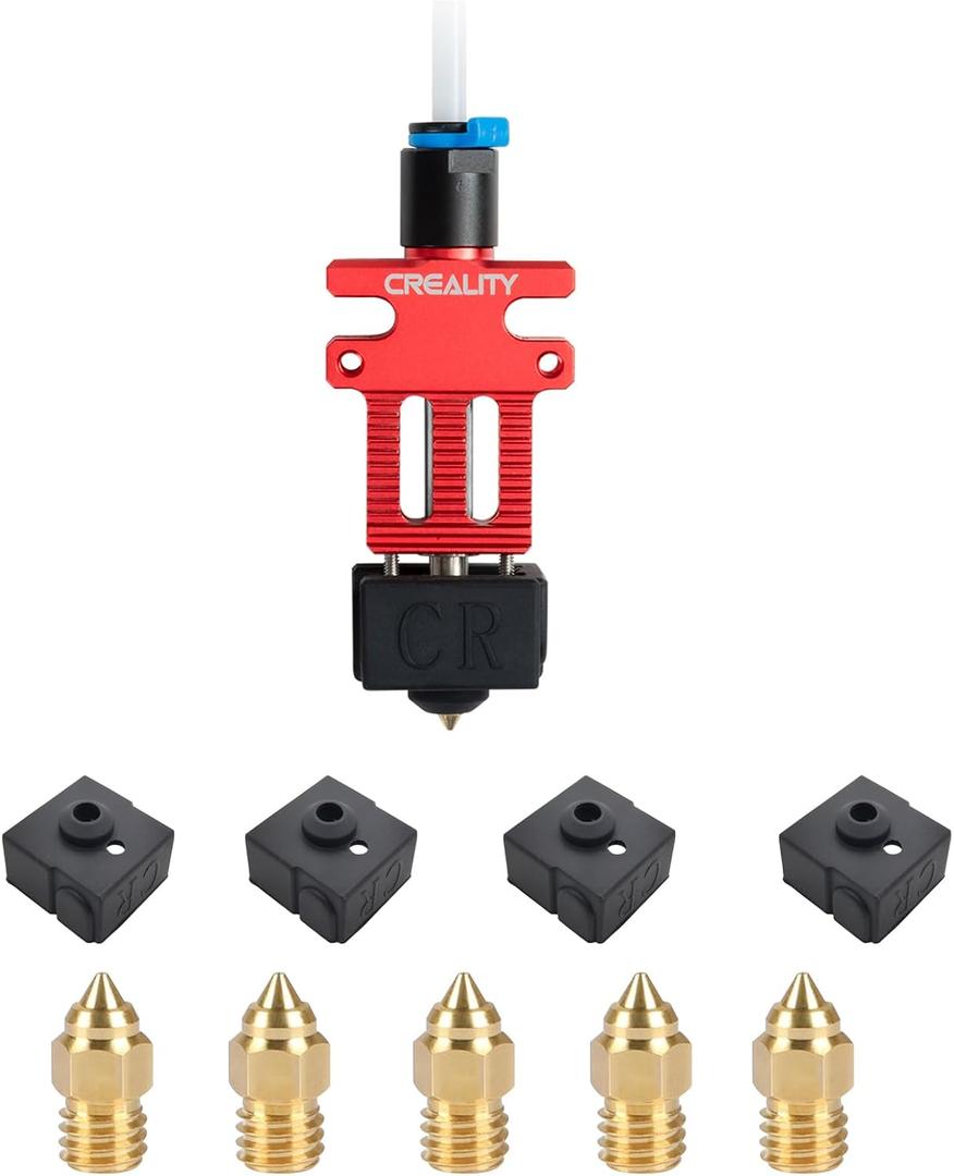 Creality CR-6 SE 3D Printer Parts Hotend Kit, Aluminium Alloy Extruder Hotend Nozzle Kit, with Teflon Tube, MK Nozzle, Heat Block and Silicone Sock for 3D Printer CR-6 SE/CR-6 MAX/CR-5 Pro