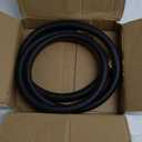 Giraffe Hybrid Leader Hose 5/8" x 6ft, Custom Length, NO Kink, Flexible, Leakproof Water Hose with Male to Female Fittings, 600 Burst PSI (Black and Orange)