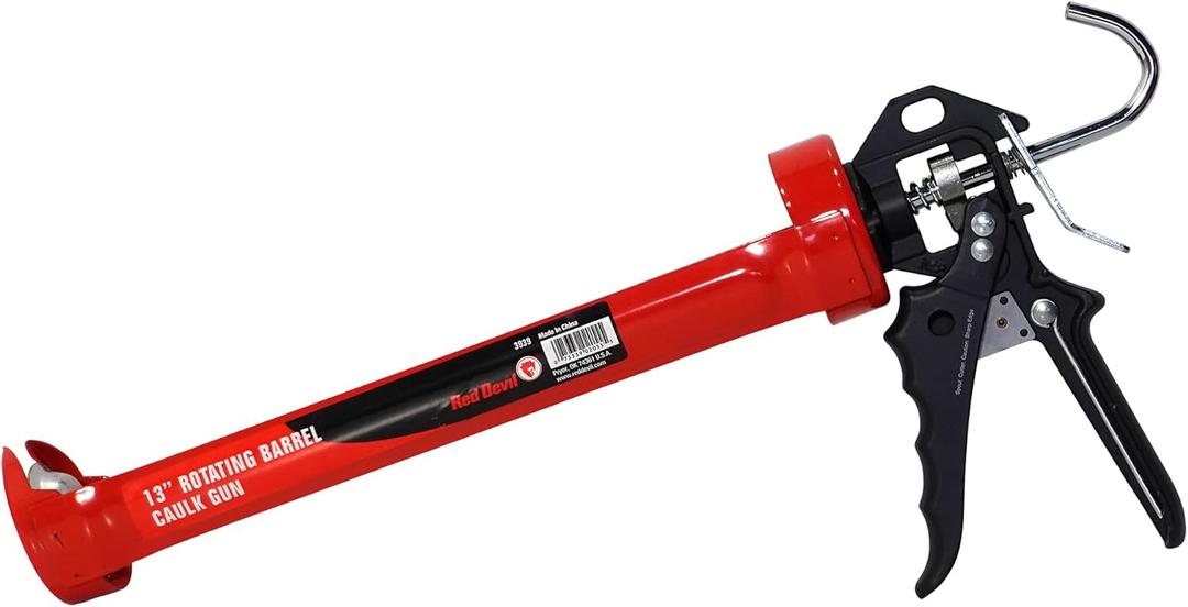 Red Devil 3939 13" Rotating Barrel Caulk Gun - Thrust Ratio 20:1