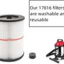 Netezza 17816 Replacement Filter for Craftsman 17816, 9-17816 Wet/Dry Vacuum Cleaner Compatible With 5 Gallon and Larger Vacuum Cleaner, 1 pack