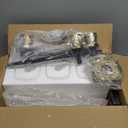 3-Lights Black and Gold Bathroom Lighting Fixtures Over Mirror, Anti-Rust Vanity Wall Lights for Bathroom with Milky White Frosted Glass Shades, Modern Bath Wall Lamp for Living Room Bedroom