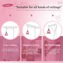 Hanging Swag Plug in Pendant Light Flower Shaped Purple Glass Plug Pendant Lamp with 15 ft Switch Cord Plug in Vintage Industrial Hanging Light for Kitchen Bedroom Background