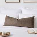 Kevin Textile 14x36 Inch Long Lumbar Cover 1 Pack Soft Boucle Textured Decorative Waterproof Rectangle Cushion Elegant Accent Pillows for Couch Sofa Chair Bed Home Decor Indoor Outdoor Coco Brown