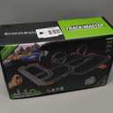 Slot Car Race Track Set Electric or Battery Powered Racing Car Track for Kids Boys, with 4 High-Speed Cars and 2 Hand Controllers,Dual Racing Game Toys for Children Age 6 7 8 Years Old