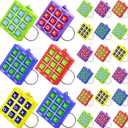 KatchOn, 24PCS Tic Tac Toe Game Birthday Party Favors Goodie Bags Stuffers for Kids 3-5 8-12 Summer End of Year Student Gifts from Teacher Classroom Treasure Carnival Prize Return Gift Pinata Keychain (Green)