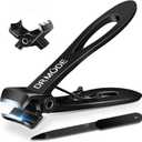 DRMODE Nail Clippers for Men Thick Nails, Heavy Duty Toenail Clippers for Seniors Thick Toenails with 16MM Wide Jaw, Sharp Stainless Steel Large Finger Nail Clippers Adult Cutter Trimmer with File